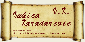 Vukica Karadarević vizit kartica
